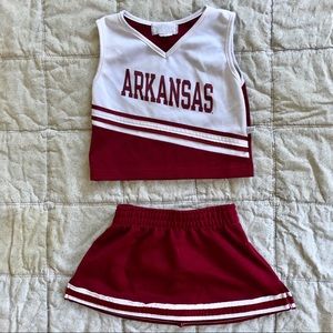 Toddler Arkansas Cheerleader set